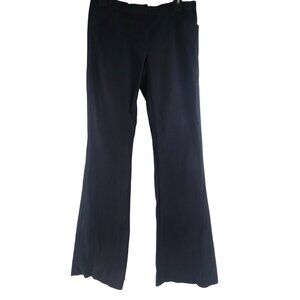Theory Women's Dress Pants Flat Front Straight Leg Black Size 30 Designer Office